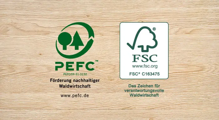 Bild für Zertifikate FSC® und PEFC der Schäfer GmbH & Co. KG Melle